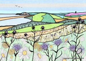 Flower meadow over the Fleet