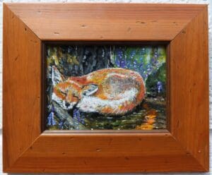 Fox In Bluebells - Framed