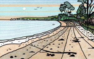 Morning dip at Studland