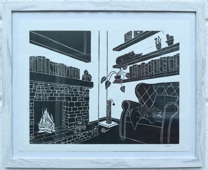 Cosy Cat Fireplace