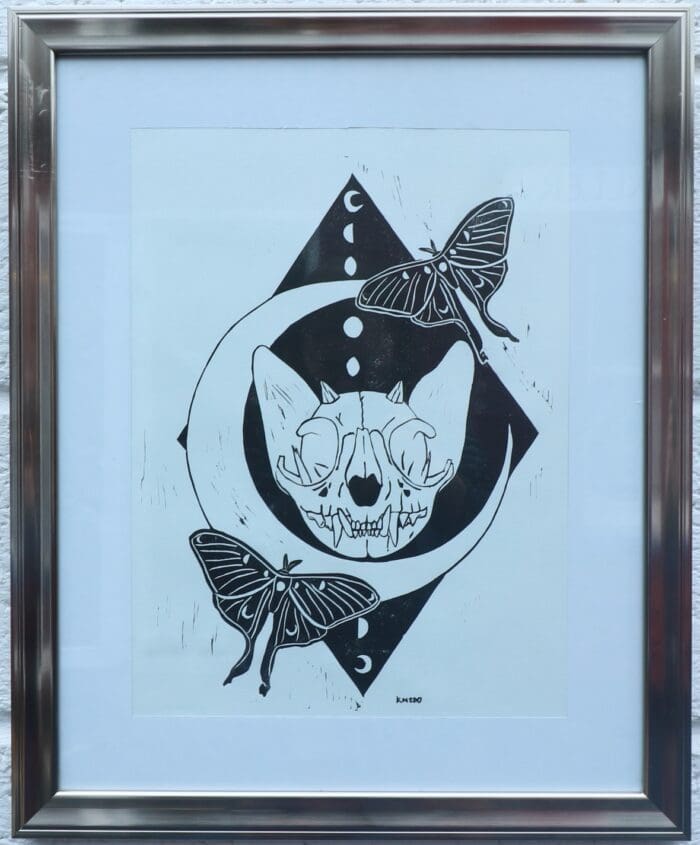 Diamond Cat Skull