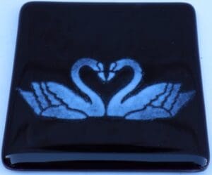 Love Swans Glass Coaster