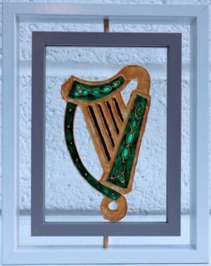 Painted Harp on glass