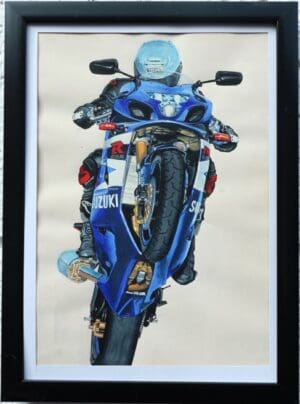 Blue Suzuki Bike