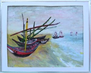 Fishing Boats on the beach at Les Saintes-Maries