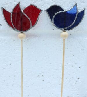 Glass Bird Garden Stakes