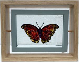 Painted Butterfly on Glass