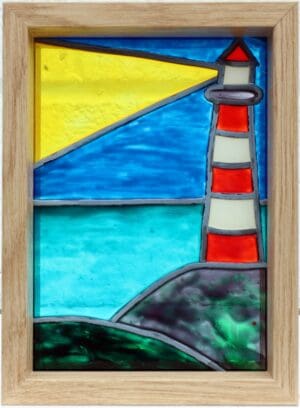 Stained and Painted Glass Lighthouse