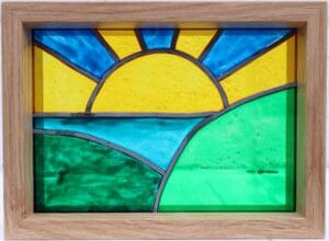 Stained and Painted Glass Sunrise