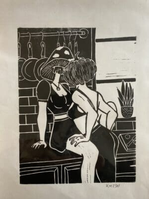 Kitchen Kissing Ghoul friends