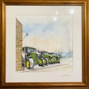 Three Green Tractors