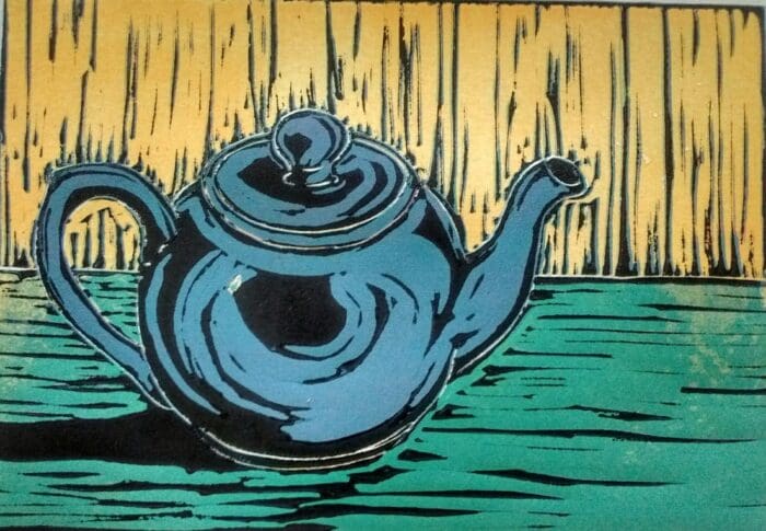 Teapot in blue