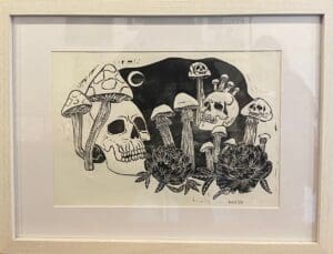 Death into Life lino cut