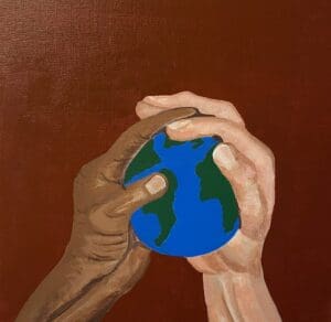 Earth in hands
