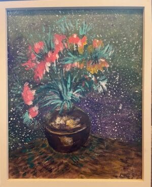 Flowers in vase after Van Gogh