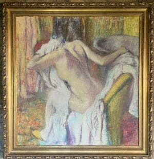 After the Bath, Woman drying herself