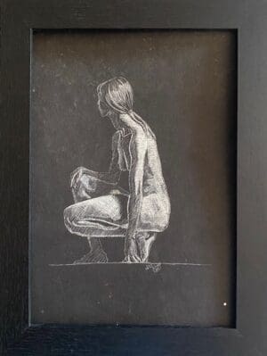 Crouching girl