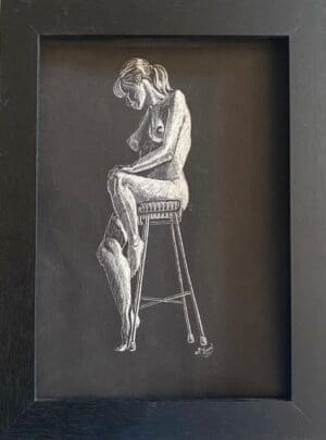 Girl on stool