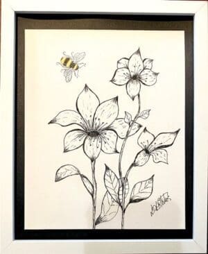 Seven petals n Bee